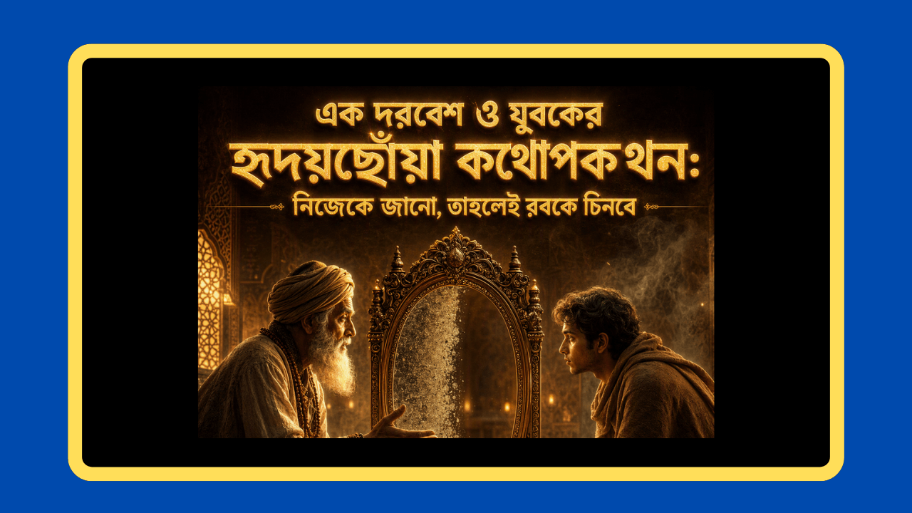 নিজেকে জানো তাহলেই রবকে চিনবে - এক দরবেশ ও যুবকের হৃদয়ছোঁয়া কথোপকথন