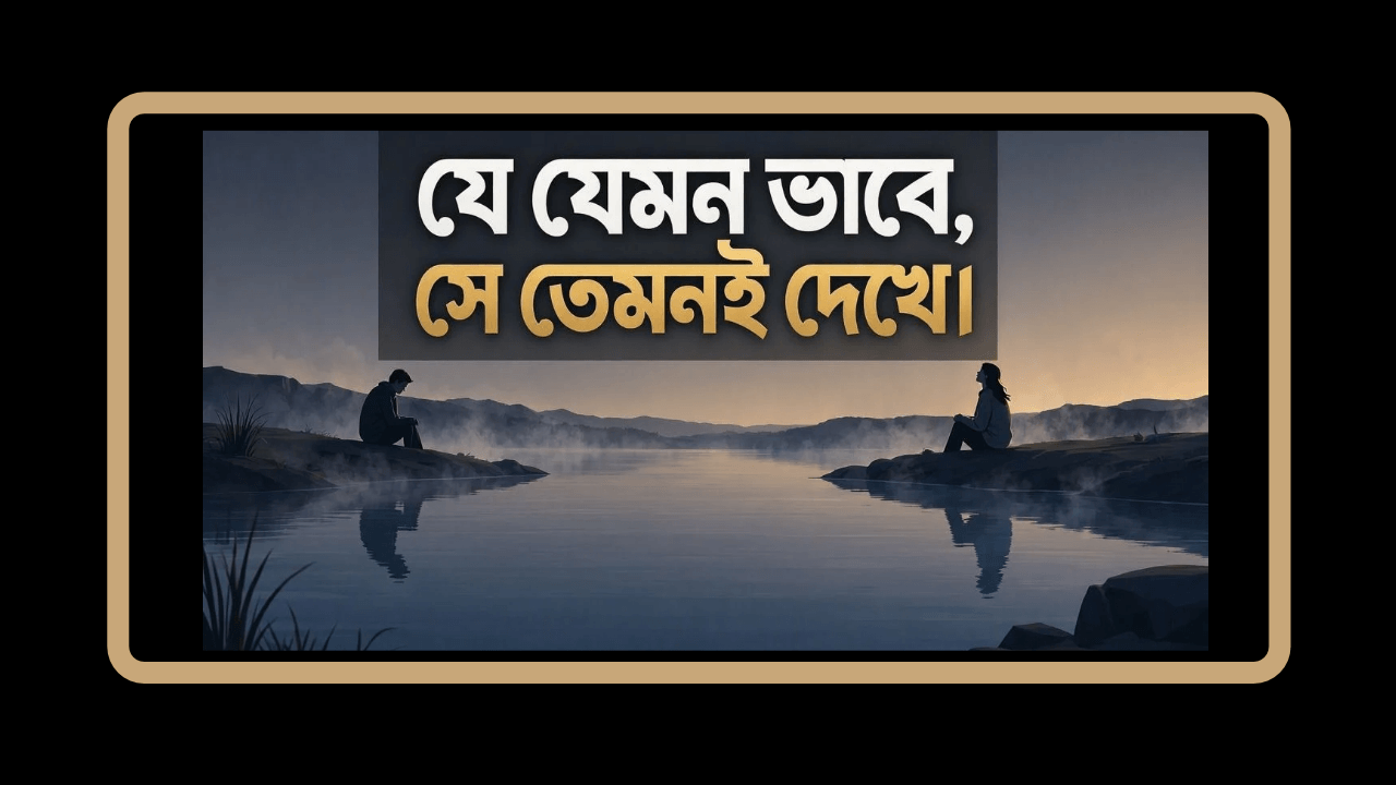যে যেমন ভাবে, সে তেমনই দেখে