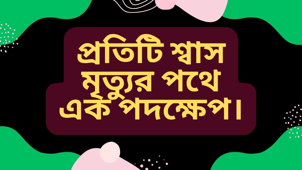 প্রতিটি শ্বাস মৃত্যুর পথে এক পদক্ষেপ।