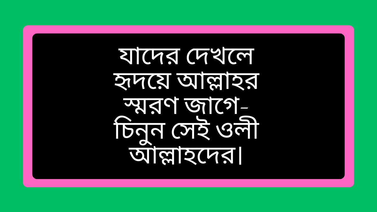 যাদের দেখলে হৃদয়ে আল্লাহর স্মরণ জাগে—প্রকৃত ওলী আল্লাহদের পরিচয় ও আধ্যাত্মিক বৈশিষ্ট্য