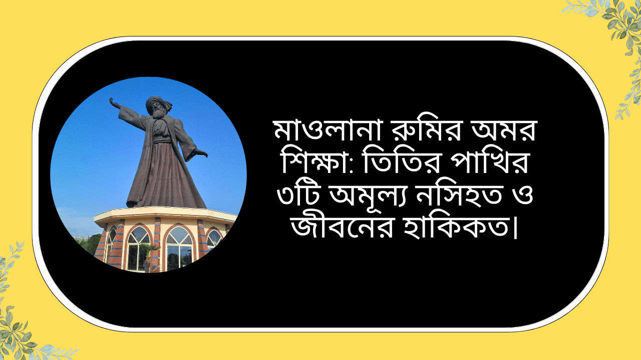মাওলানা রুমির শিক্ষা তিতির পাখির ৩টি অমূল্য নসিহত