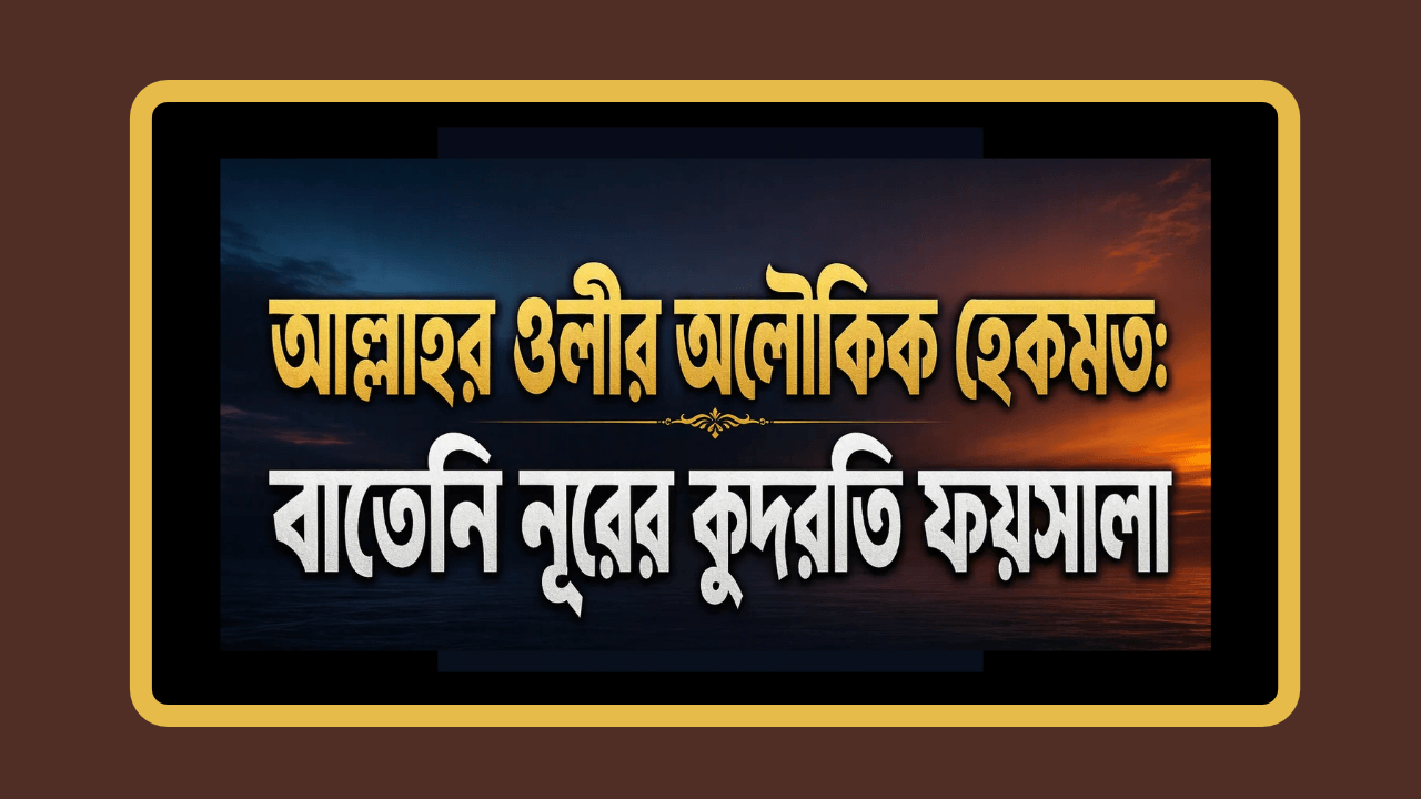 আল্লাহর ওলীর অলৌকিক হেকমত ও বাতেনি নূরের কুদরতি ফয়সালা